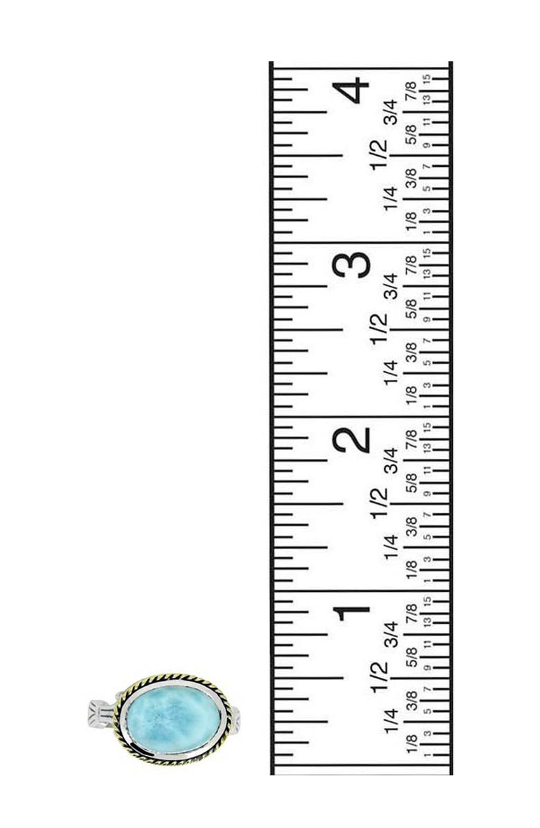 NITYA Sterling Silver Brass Larimar Ring, Alternate, color, 