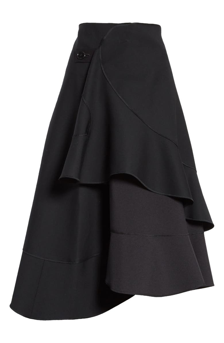 Tao Comme des Garçons Tricot Comme des Garçons Cascade Ruffle Wool Skirt, Alternate, color, 