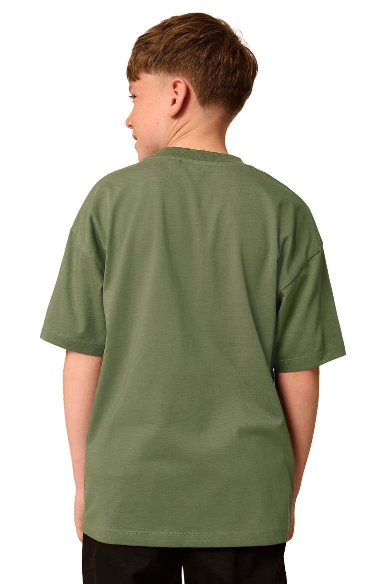 Kids' Skater Frog Cotton Graphic T-Shirt, Alternate, color, GREEN