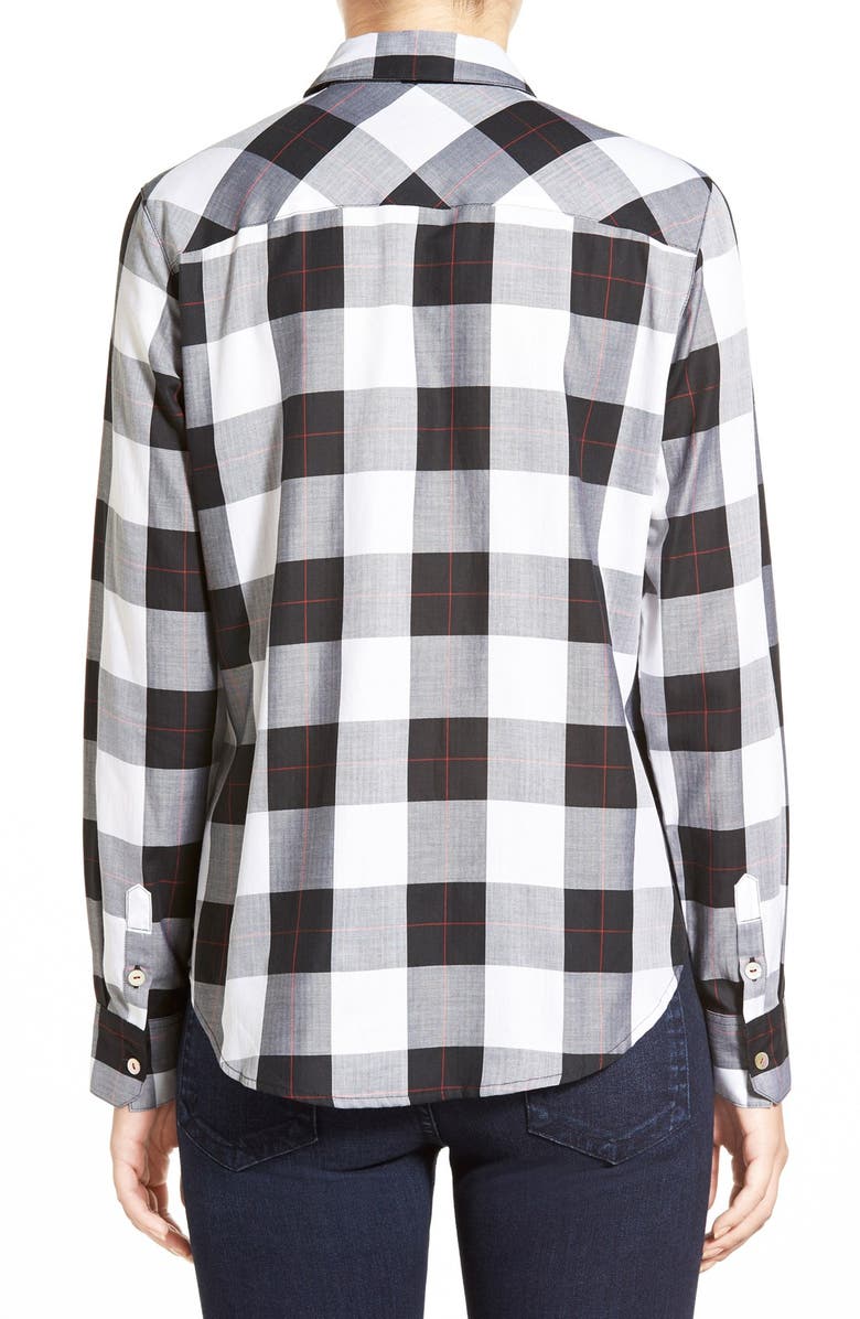 Foxcroft Herringbone Buffalo Check Shirt, Alternate, color, 