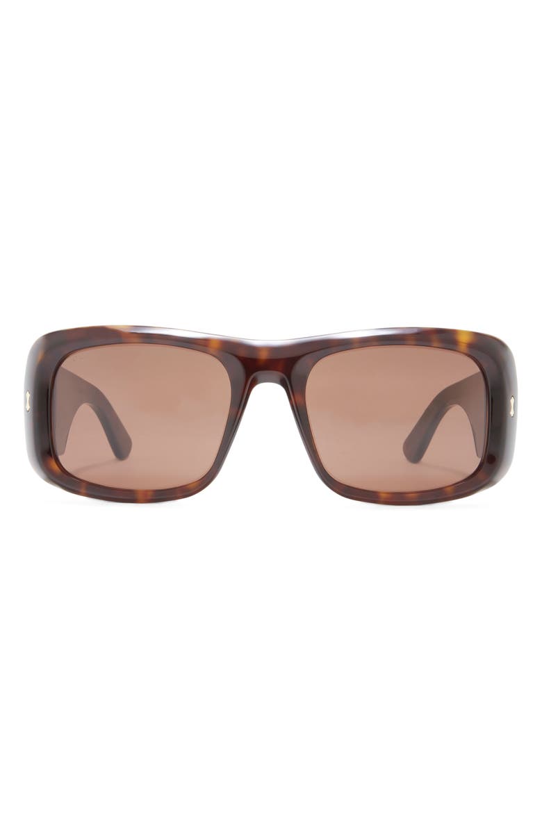 Gucci 56mm Rectangular Sunglasses, Main, color, 