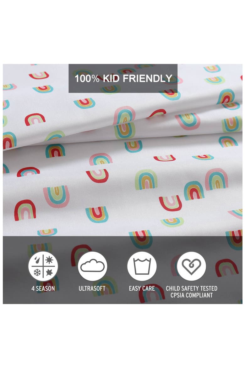 Sunnyvale Rainbow Sheet Set, Alternate, color, WHITE