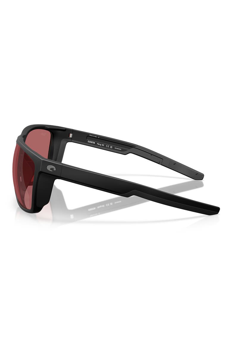 Ferg 62mm Polarized Pillow Sunglasses, Alternate, color, MATTE BLACK / ROSE 580G