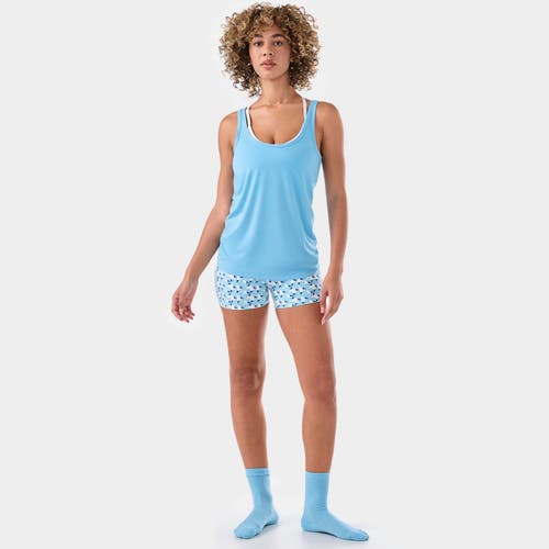 Tavi Fitted Swoop Tank In Blue