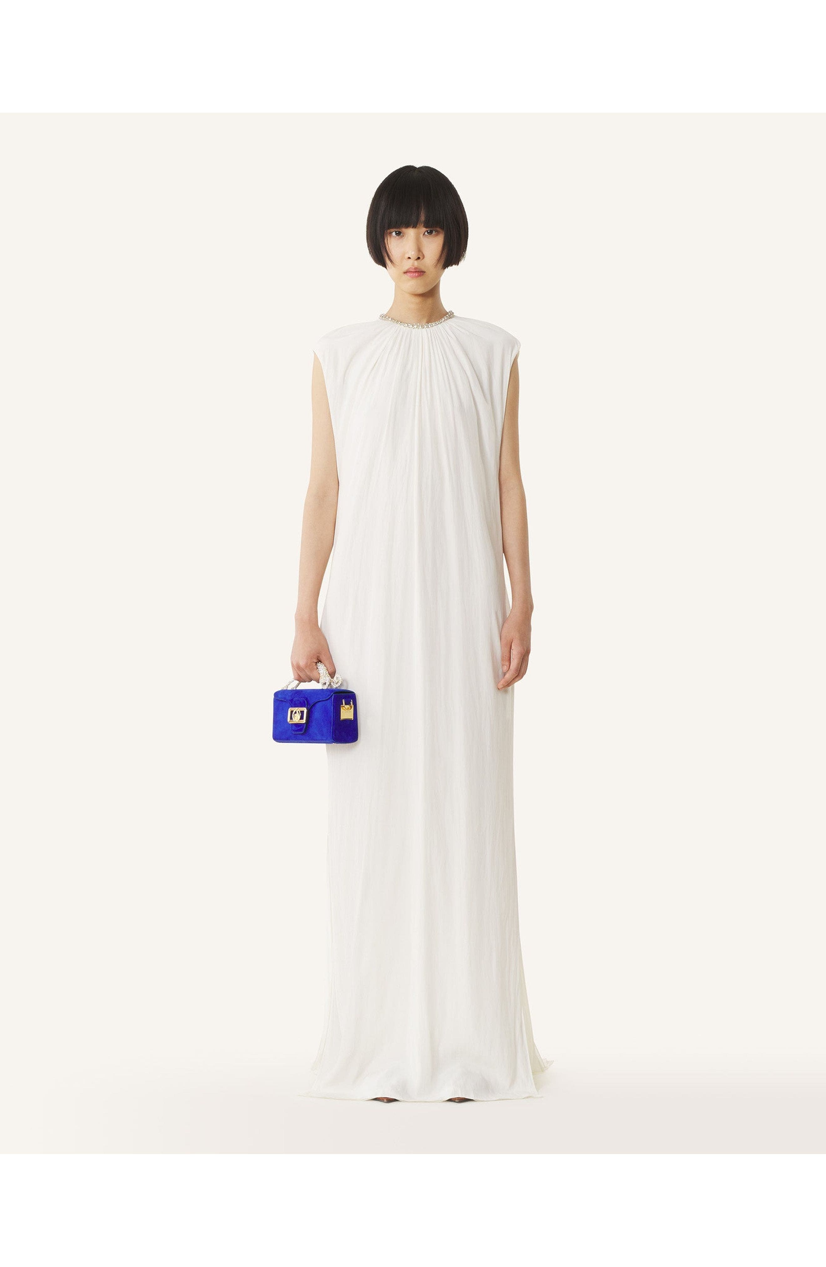 Lanvin Nano Pencil Cat Leather Bag, Alternate, color, Electric Blue/Dark Blue