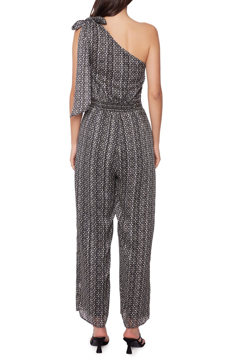 Lost + Wander Mira Geo Print One-Shoulder Jumpsuit, Alternate, color,