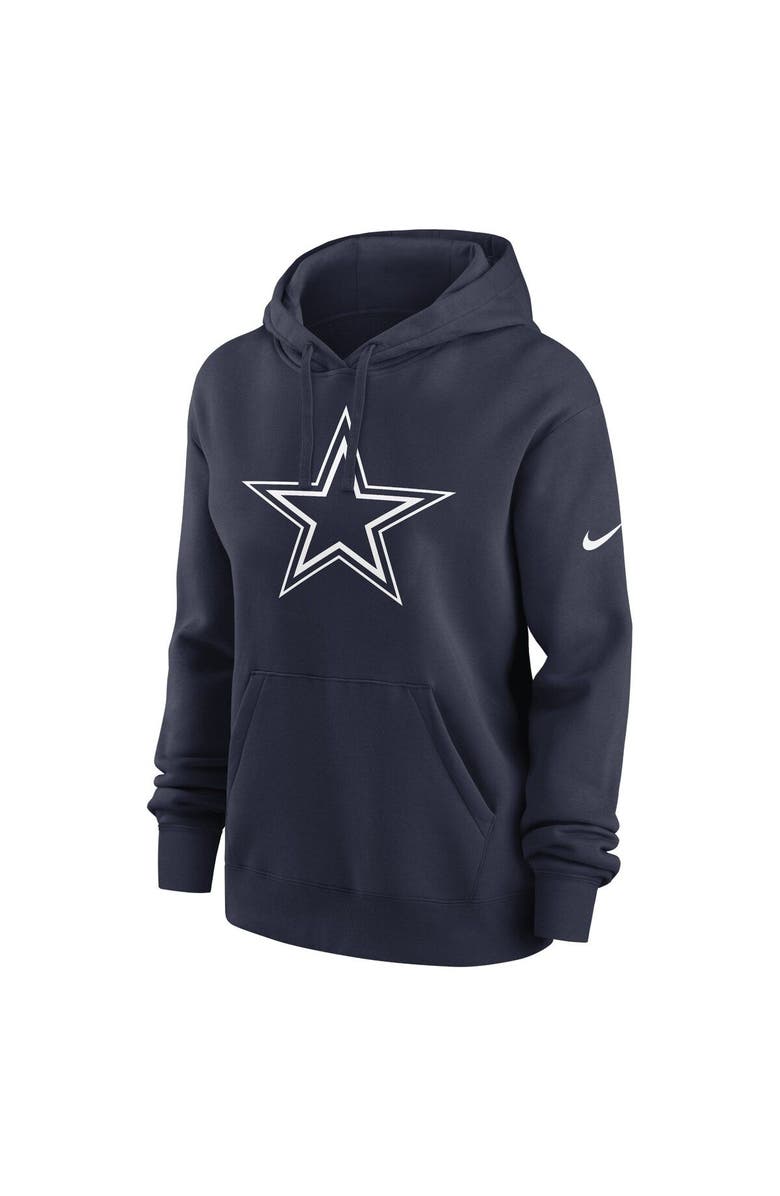Nike Women's Nike Navy Dallas Cowboys Team Logo Club Fleece Pullover Hoodie, Alternate, color, 