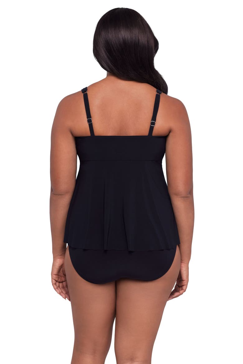 Maddie Square Neck Tankini Swimsuit Top, Alternate, color, Black