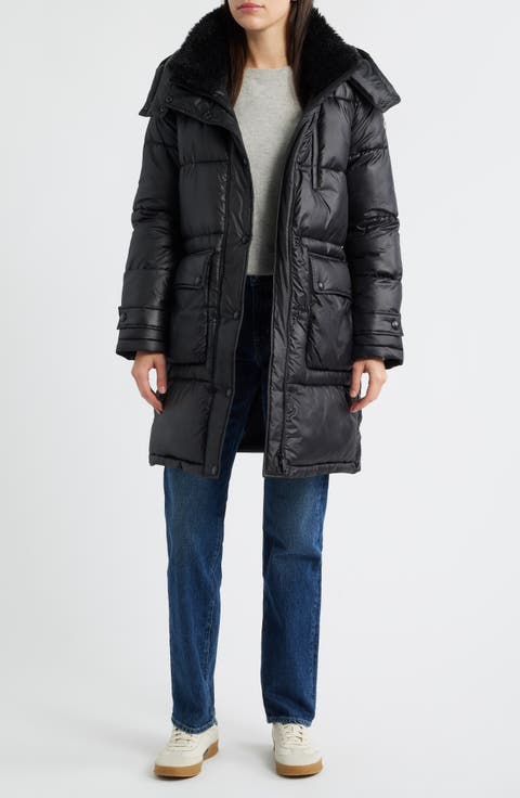 Puffer Coat with Removable Hood