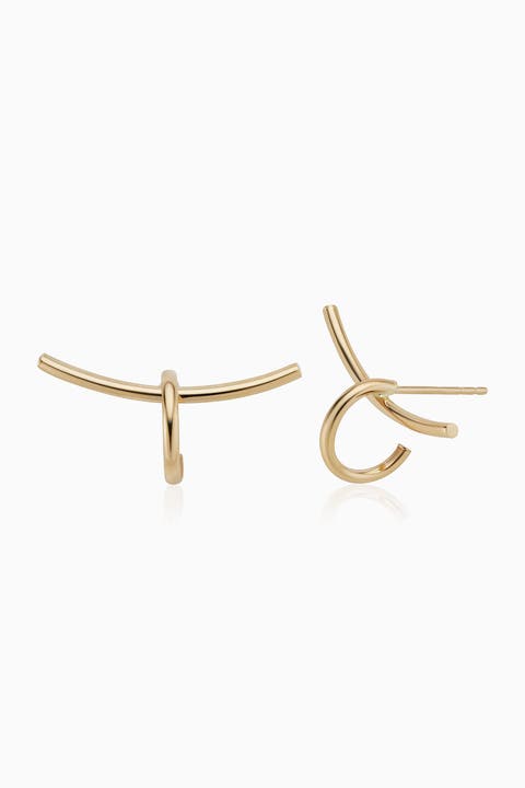 14K Yellow Gold Climb High Studs