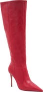 André Assous x Bre Tiesi Imani Leather Pointed Toe Knee High Boot