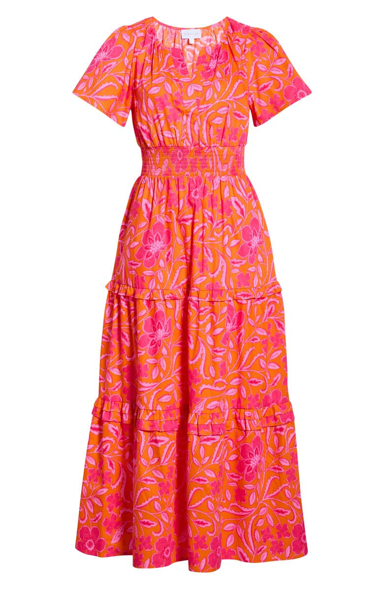 SUGARLIPS Rea Floral Tiered Cotton Dress, Alternate, color, 