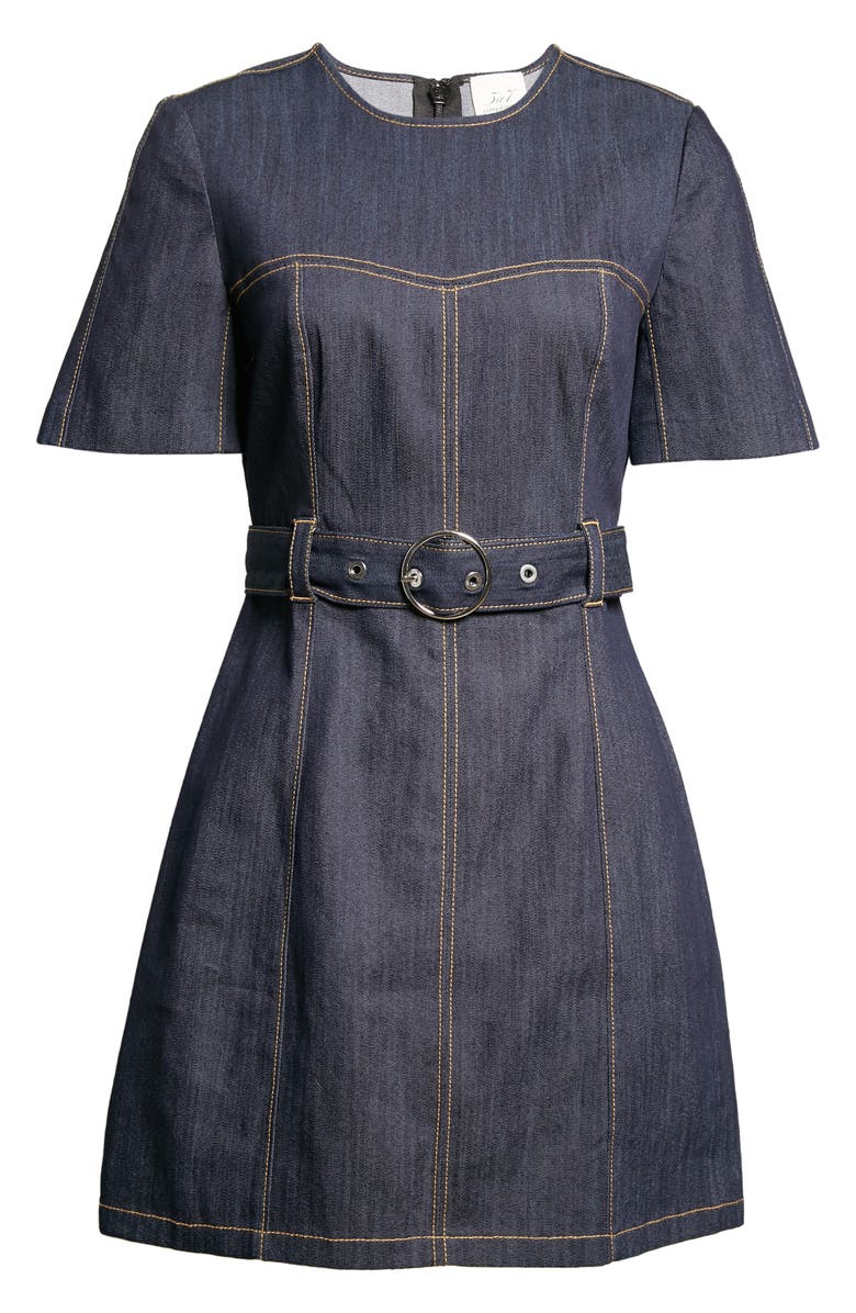 Cinq à Sept Siv Belted Denim Dress, Alternate, color, 