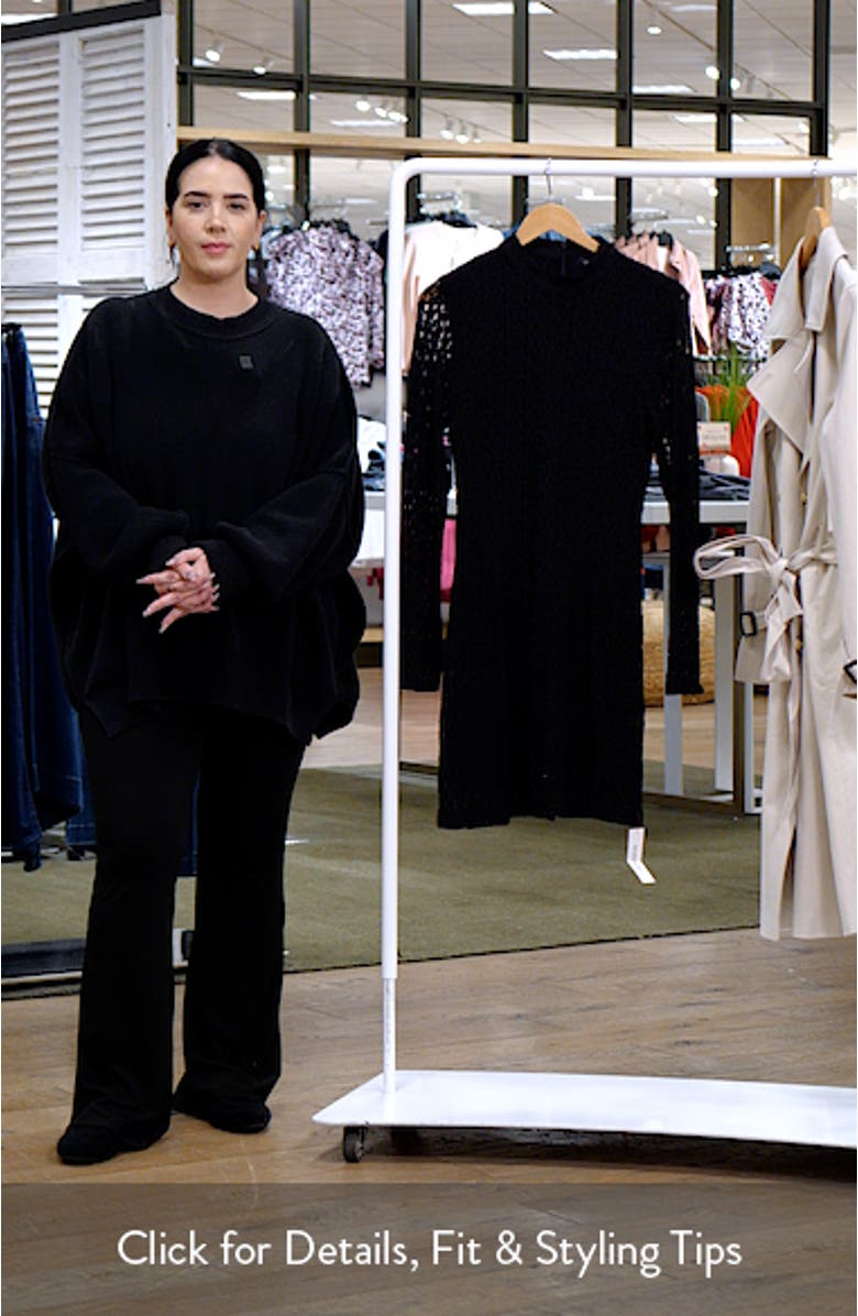 Vezza Floral Lace Long Sleeve Minidress, sales video thumbnail