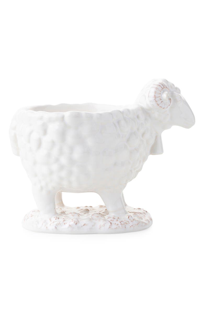 Juliska Renoir Ram Ceramic Serving Bowl, Alternate, color, Whitewash