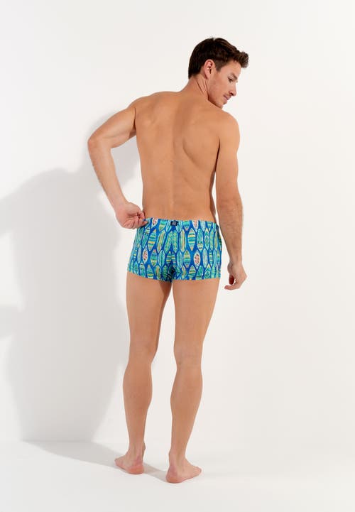 Hom Marbella Swim Shorts In Blue Print