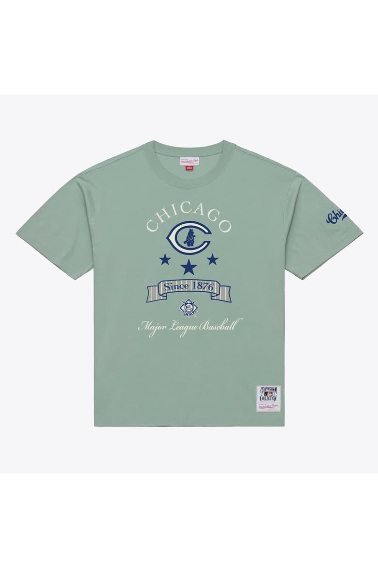 Men's Mitchell & Ness Green Chicago Cubs Yacht Rock T-Shirt, Main, color, Green