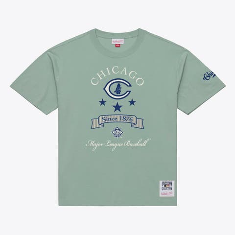 Men's Mitchell & Ness Green Chicago Cubs Yacht Rock T-Shirt