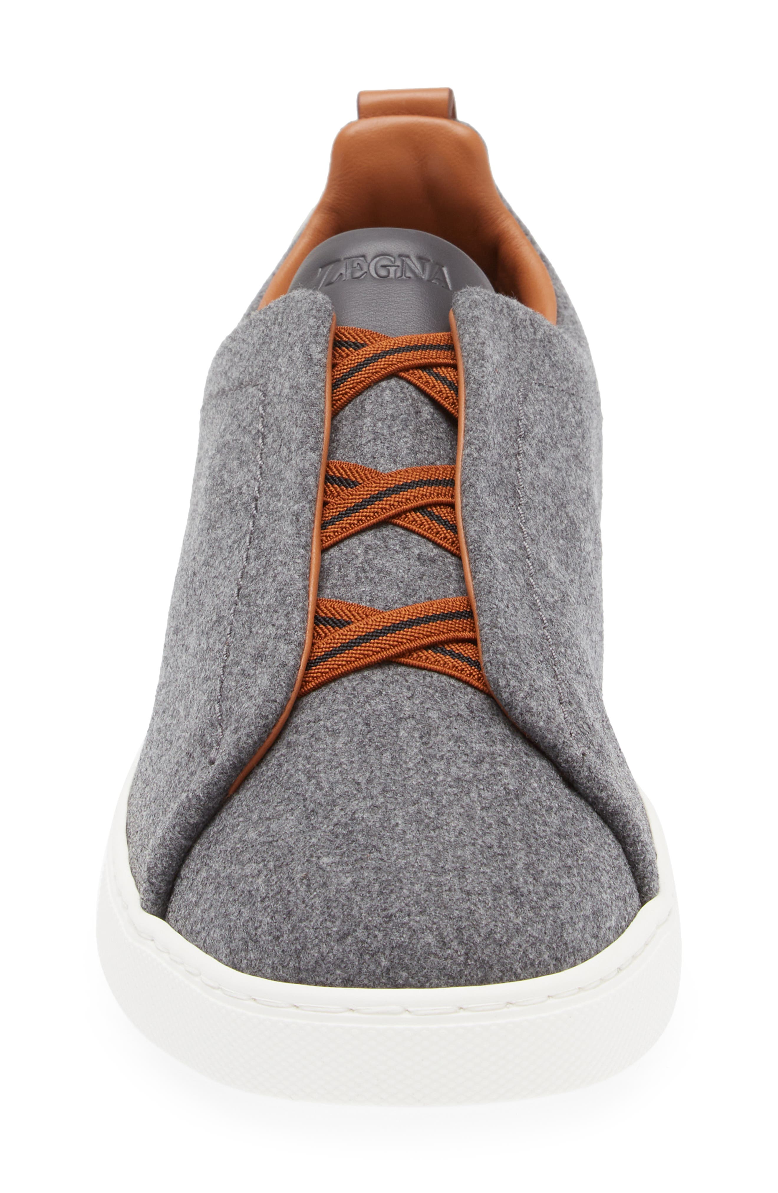 ZEGNA Triple Stitch Wool Blend Slip-On Sneaker, Alternate, color, 