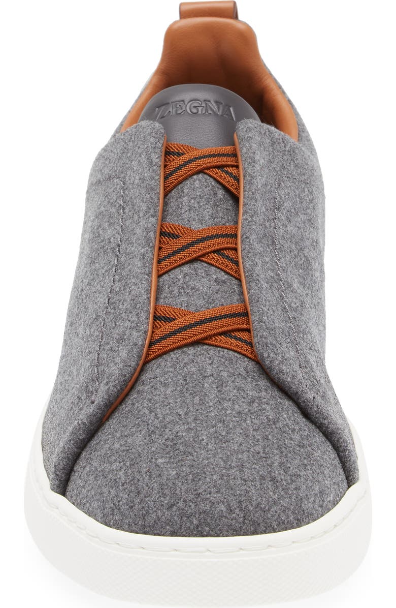 ZEGNA Triple Stitch Wool Blend Slip-On Sneaker, Alternate, color,