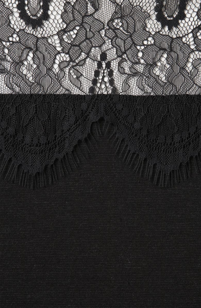 Topshop Lace Yoke Tank, Alternate, color, 