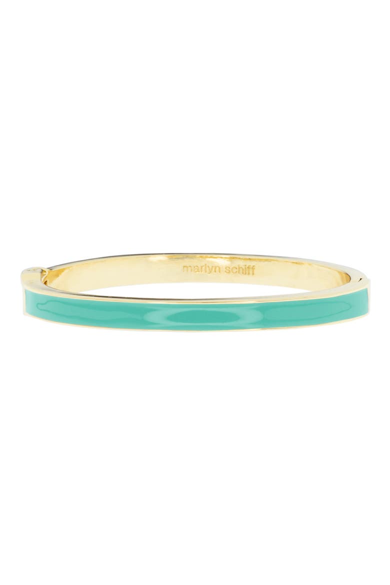 Enamel Hinge Bracelet, Main, color, GOLD SEAFOAM
