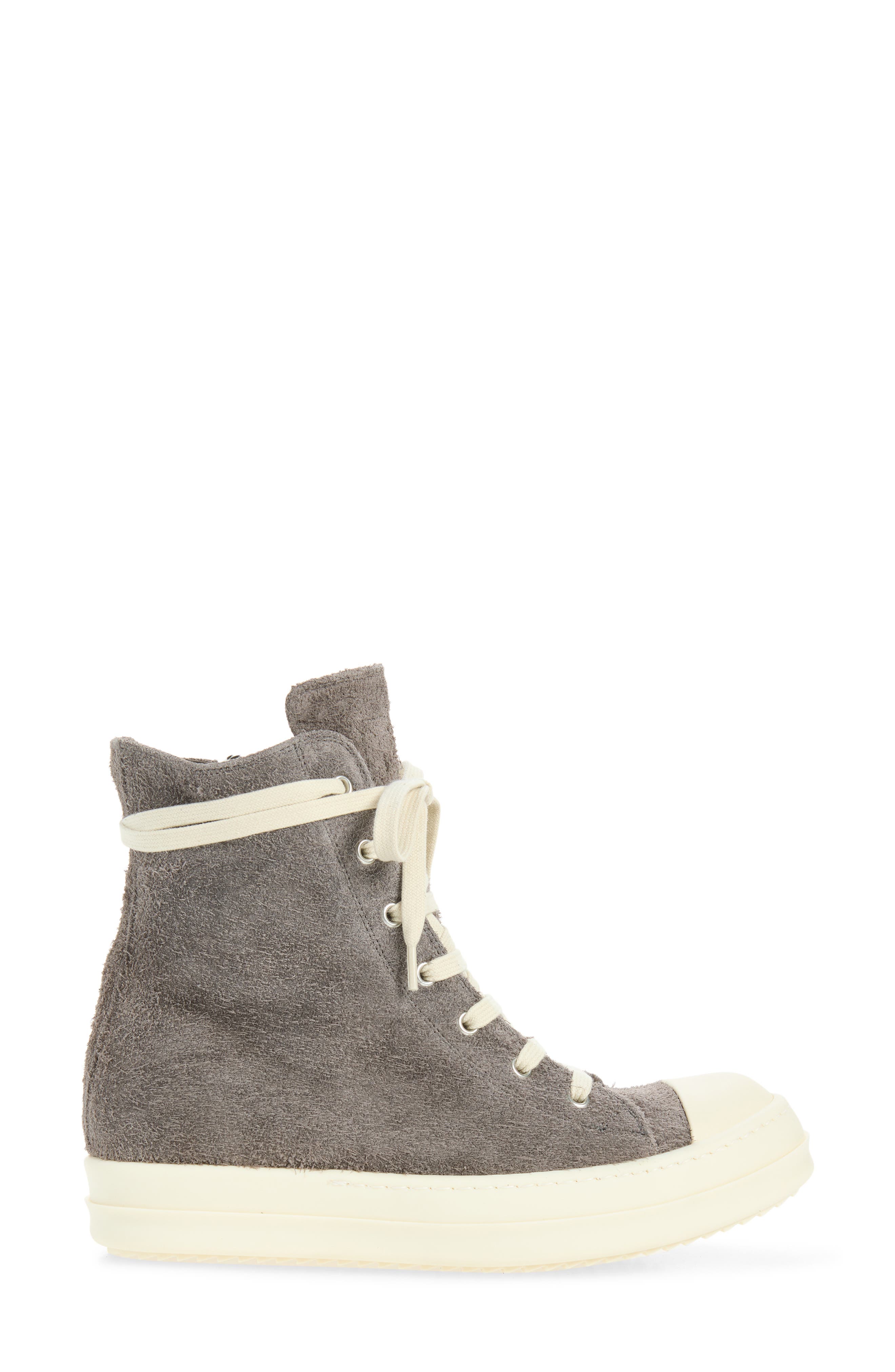 Leather High Top Sneaker, Alternate, color, DARK DUST/ MILK/ MILK