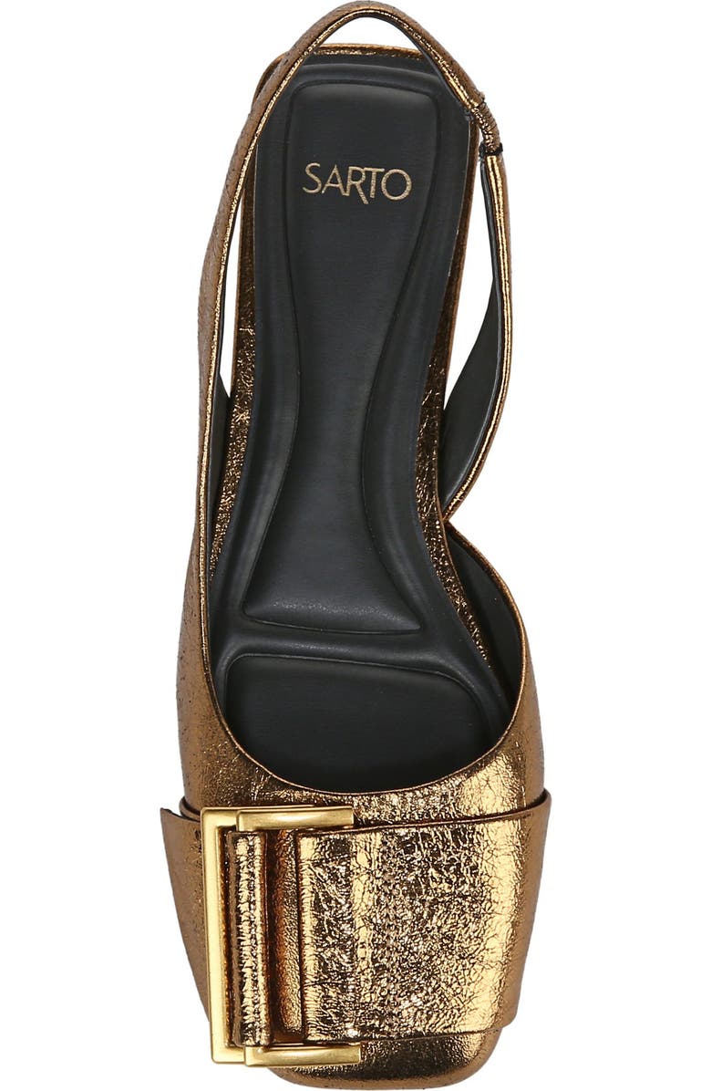 SARTO by Franco Sarto Tracy Slingback Half D'Orsay Flat, Alternate, color, Bronze