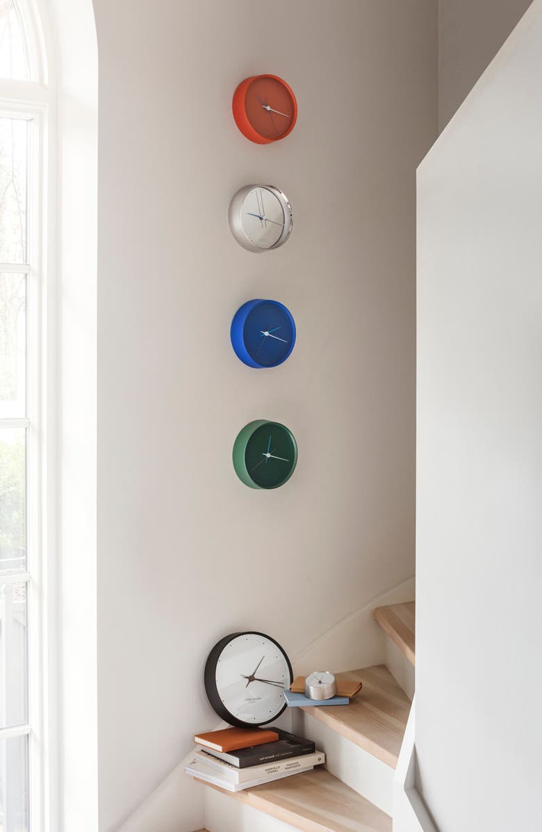 Georg Jensen Koppel Wall Clock, Alternate, color, Stainless Steel