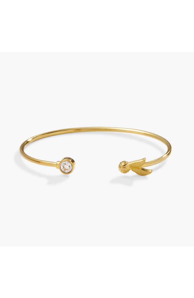 Alex and Ani Harry Potter<sup>™</sup> Golden Snitch Crystal Flex Cuff Bracelet, Main, color, Gold