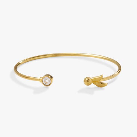 Harry Potter™ Golden Snitch Crystal Flex Cuff Bracelet