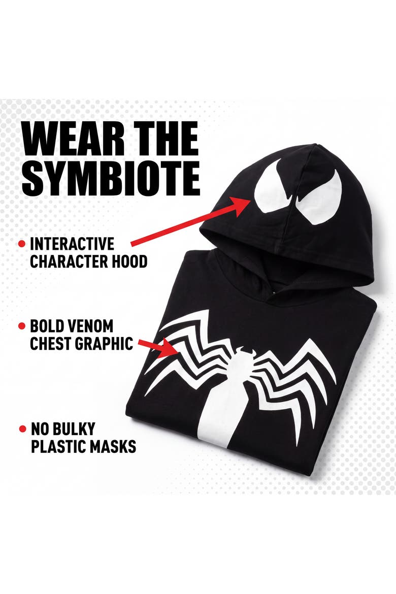 Spider-man Hooded T-shirt (toddler, Little Kid & Big Kid), Alternate, color, Venom Black