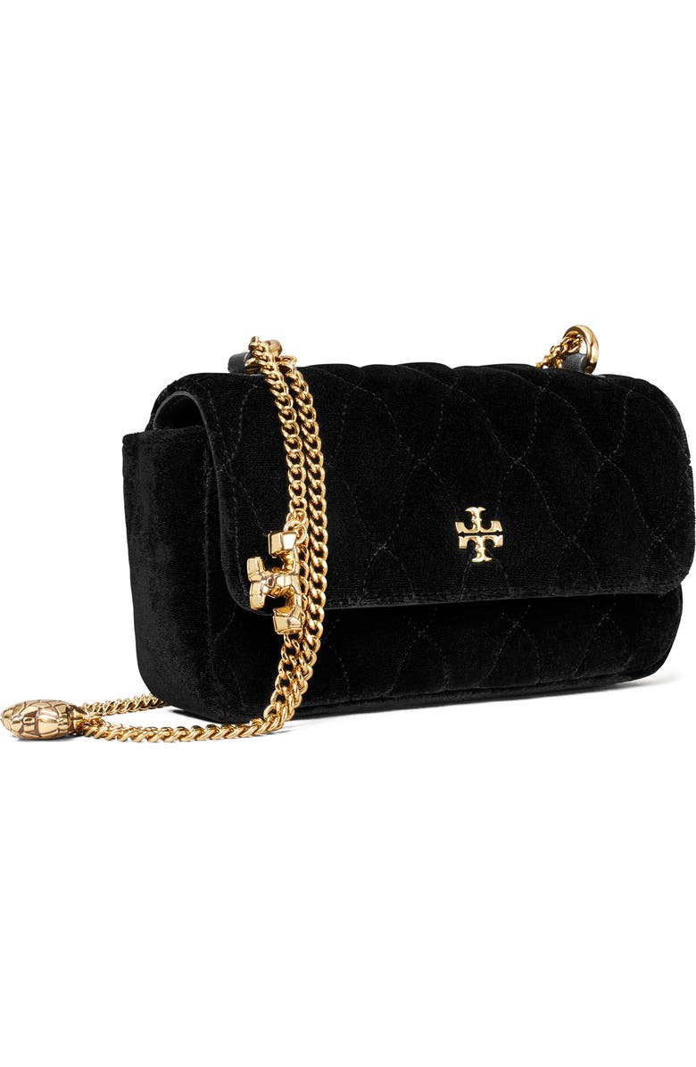 Tory Burch Mini Kira Quilted Velvet Crossbody Bag, Alternate, color,