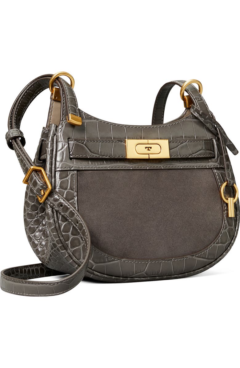 Tory Burch Lee Radziwill Embossed Crossbody Bag, Alternate, color,