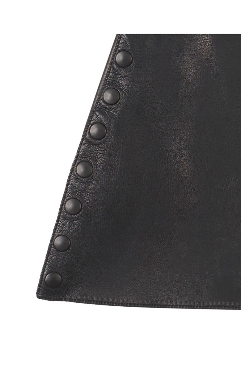 Lanvin Large Leather Gloves, Alternate, color, Black