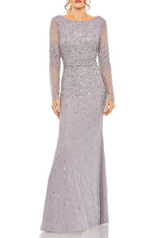 Mac Duggal Womens Embellished Formal Evening Dress In Vintage Lilac