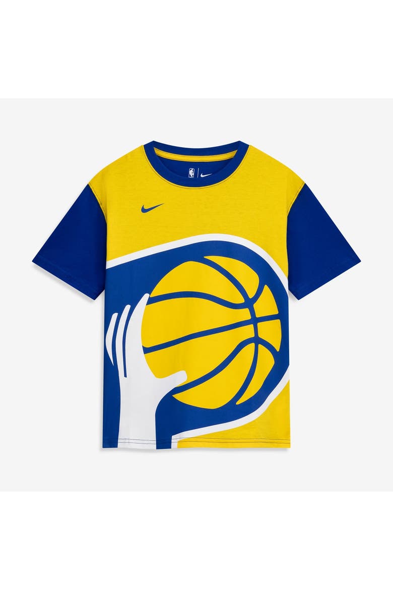 Youth Nike  Gold Indiana Pacers 2025/26 City Edition Courtside Max90 T-Shirt, Main, color, Gold