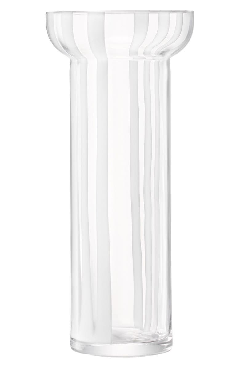 LSA Stripe 12.5-Inch Vase, Main, color, White