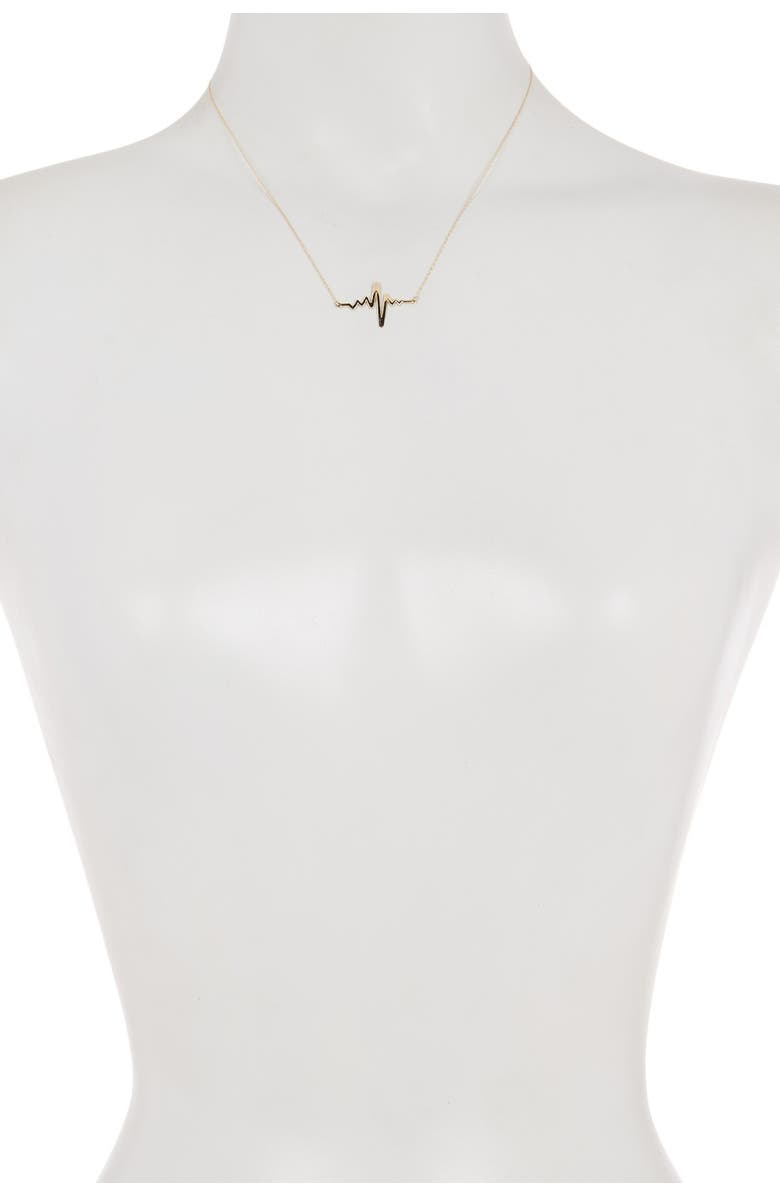 CANDELA JEWELRY 10K Yellow Gold Heartbeat Necklace, Alternate, color, 