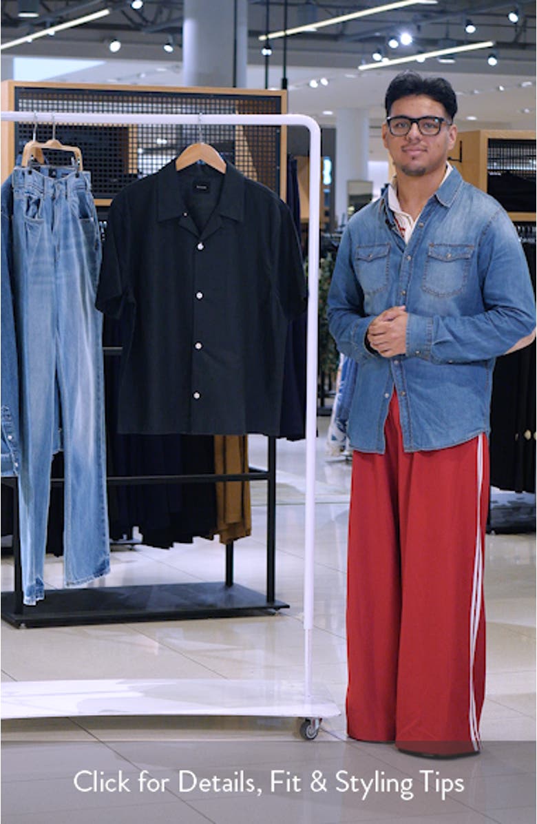 Elai Solid Cotton & Linen Camp Shirt, sales video thumbnail