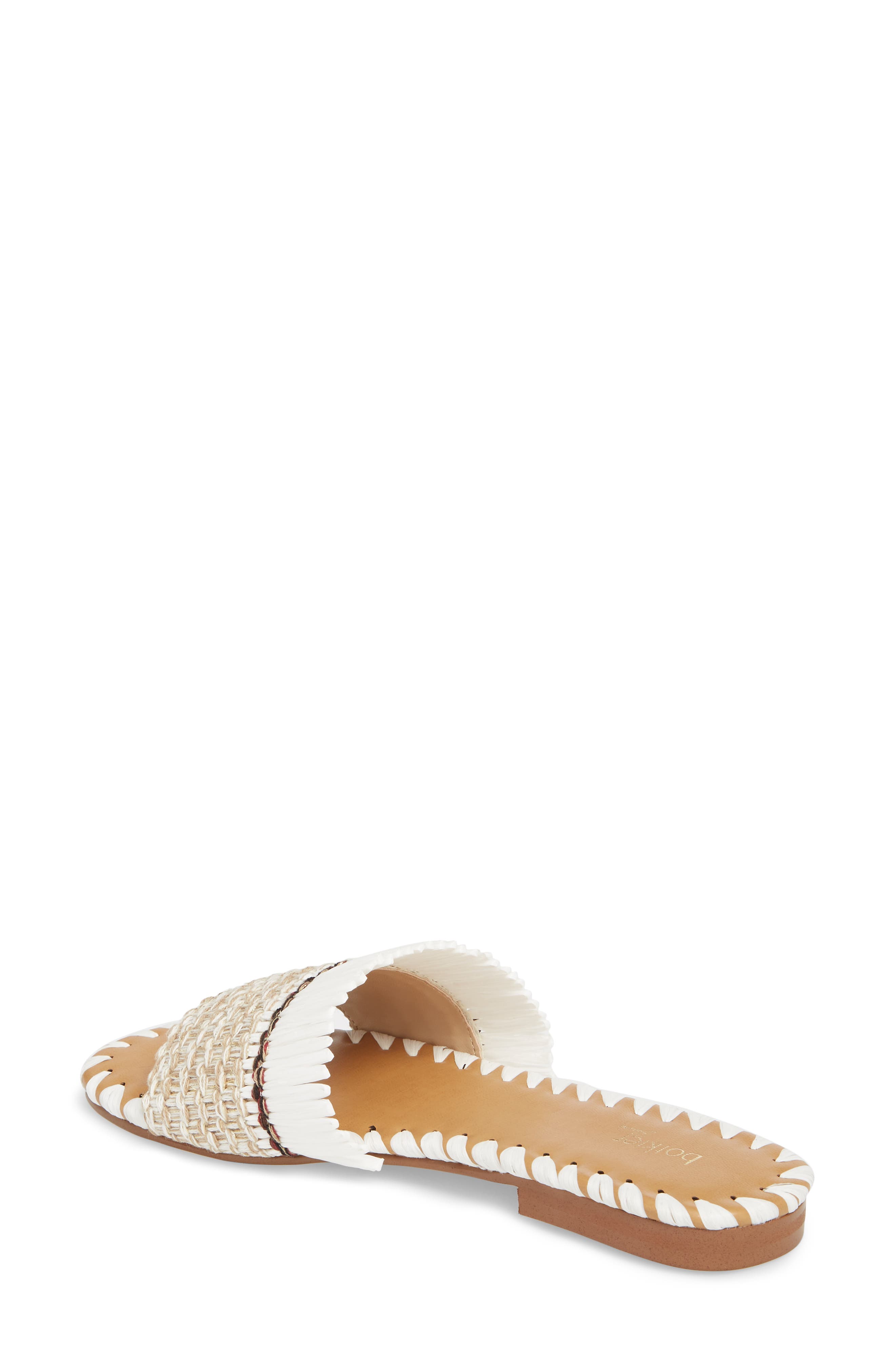 Bailee Slide Sandal, Alternate, color, WHITE FABRIC