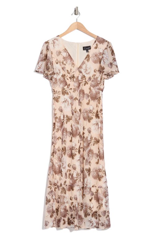 CONNECTED APPAREL CONNECTED APPAREL YORYU FLUTTER SLEEVE MIDI DRESS