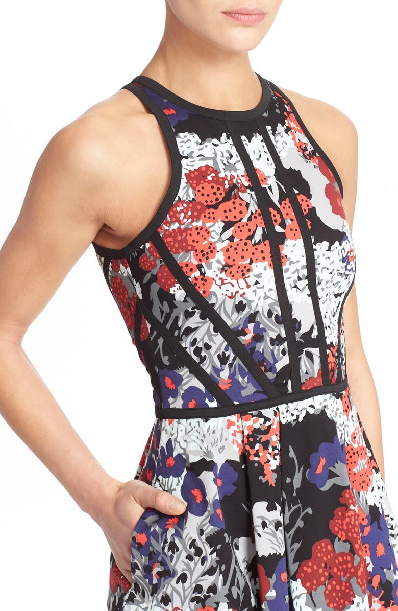 Parker 'Hudson' Floral Print Fit & Flare Minidress, Alternate, color,
