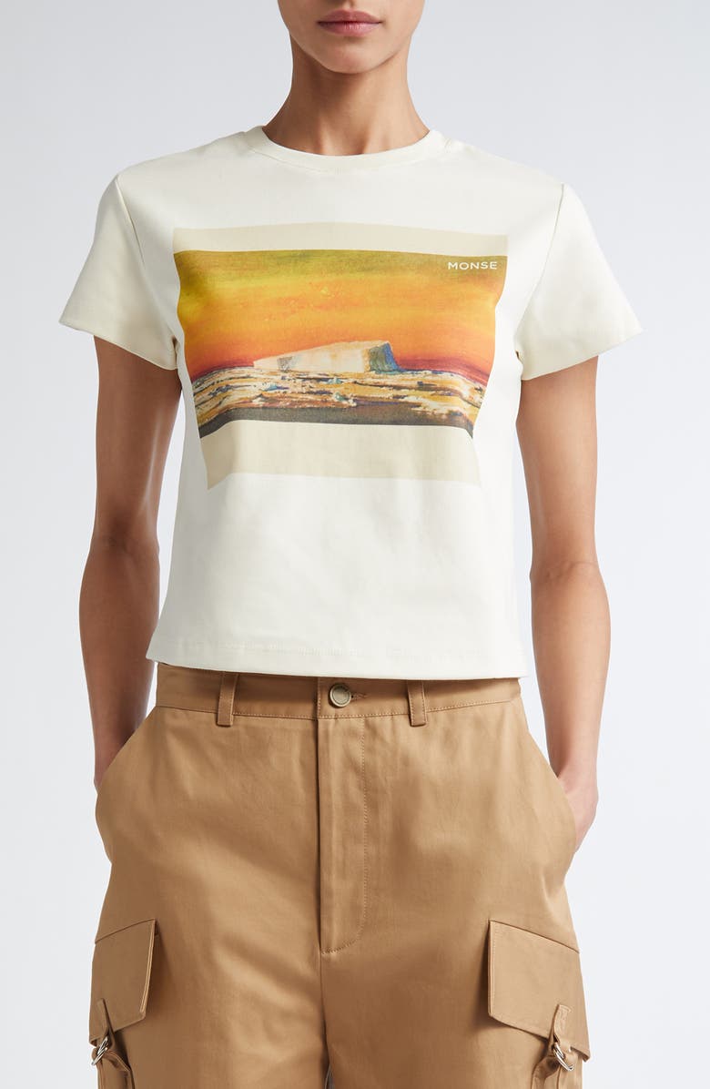 MONSE Postcard Print Cotton Graphic T-Shirt, Main, color, 