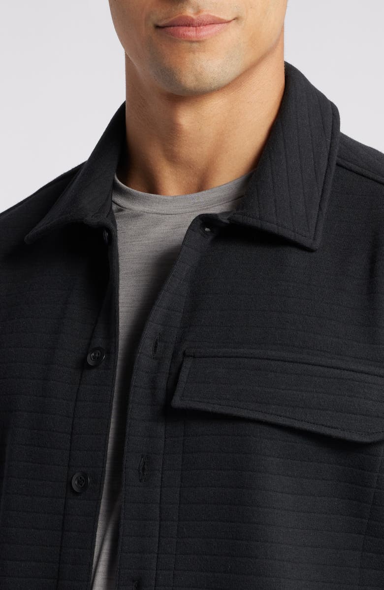 Zella Peak Button-Up Shirt Jacket, Alternate, color, 