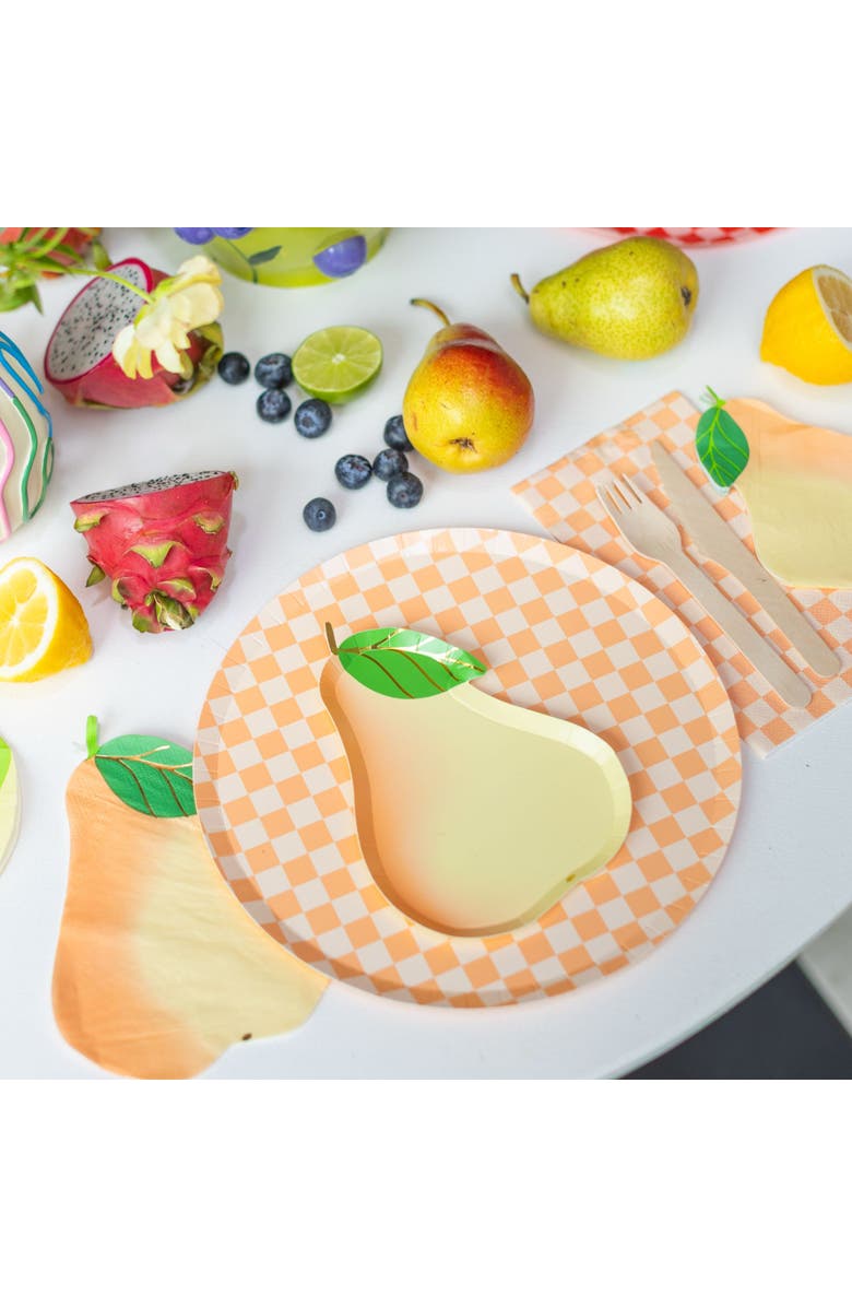 Jollity & Co. Le Dinner Pear Plates, Alternate, color, Small Dessert Plates - 7.25"