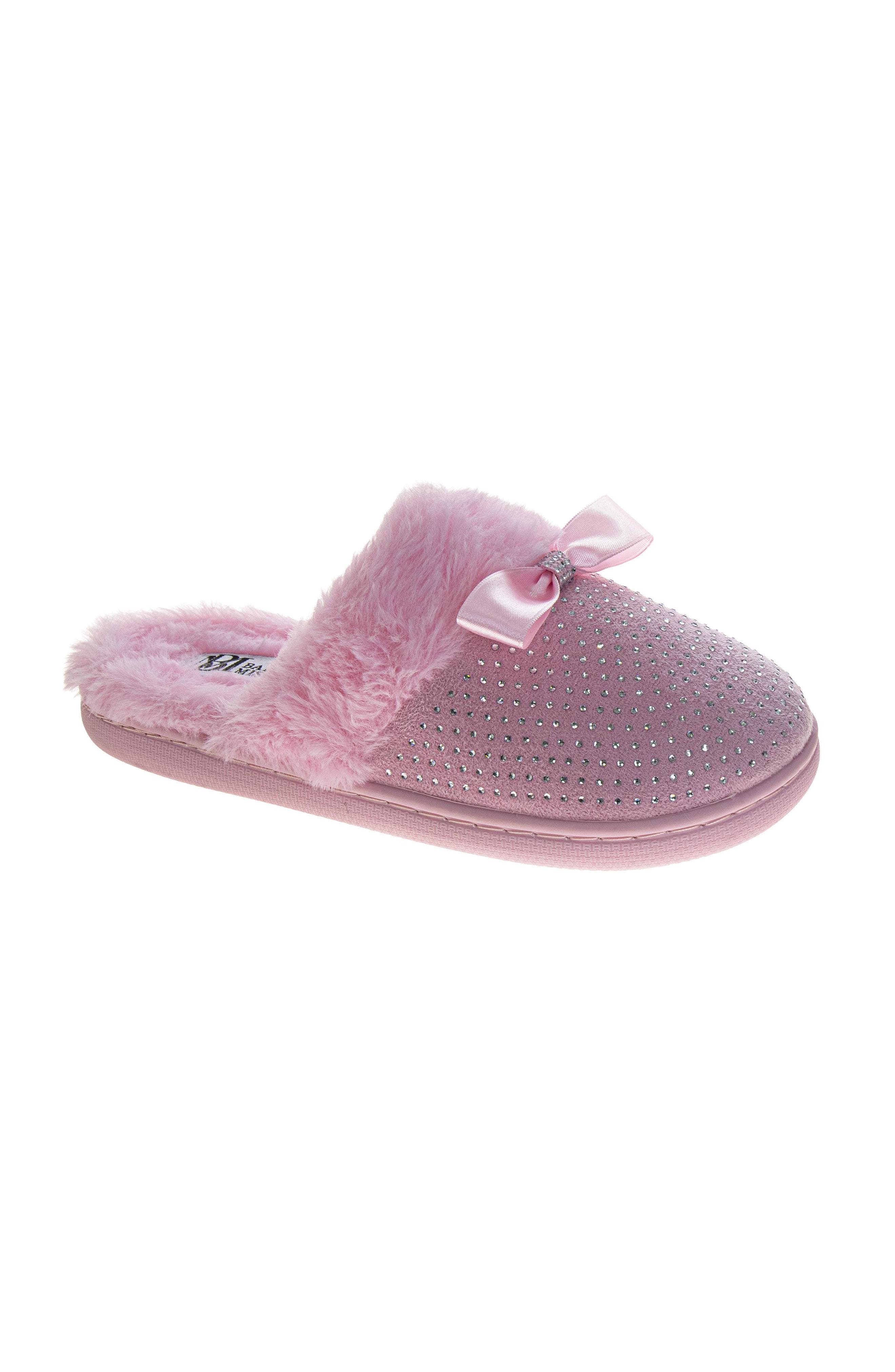 Womens Rhinestone Slippers, Main, color, PINK