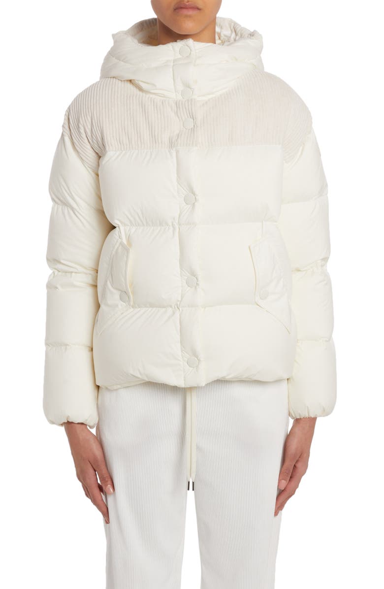 Moncler Jaseur Mixed Media Down Puffer Jacket, Main, color, 