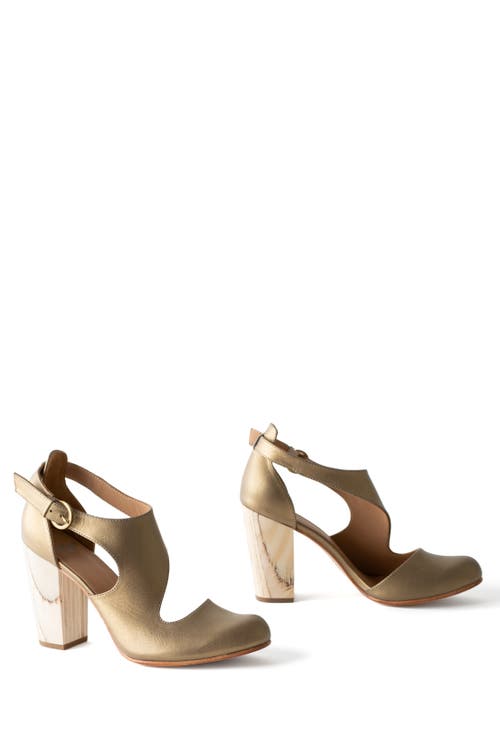 Fortress Luna Naya Asymmetric Cutout Pump In Gold