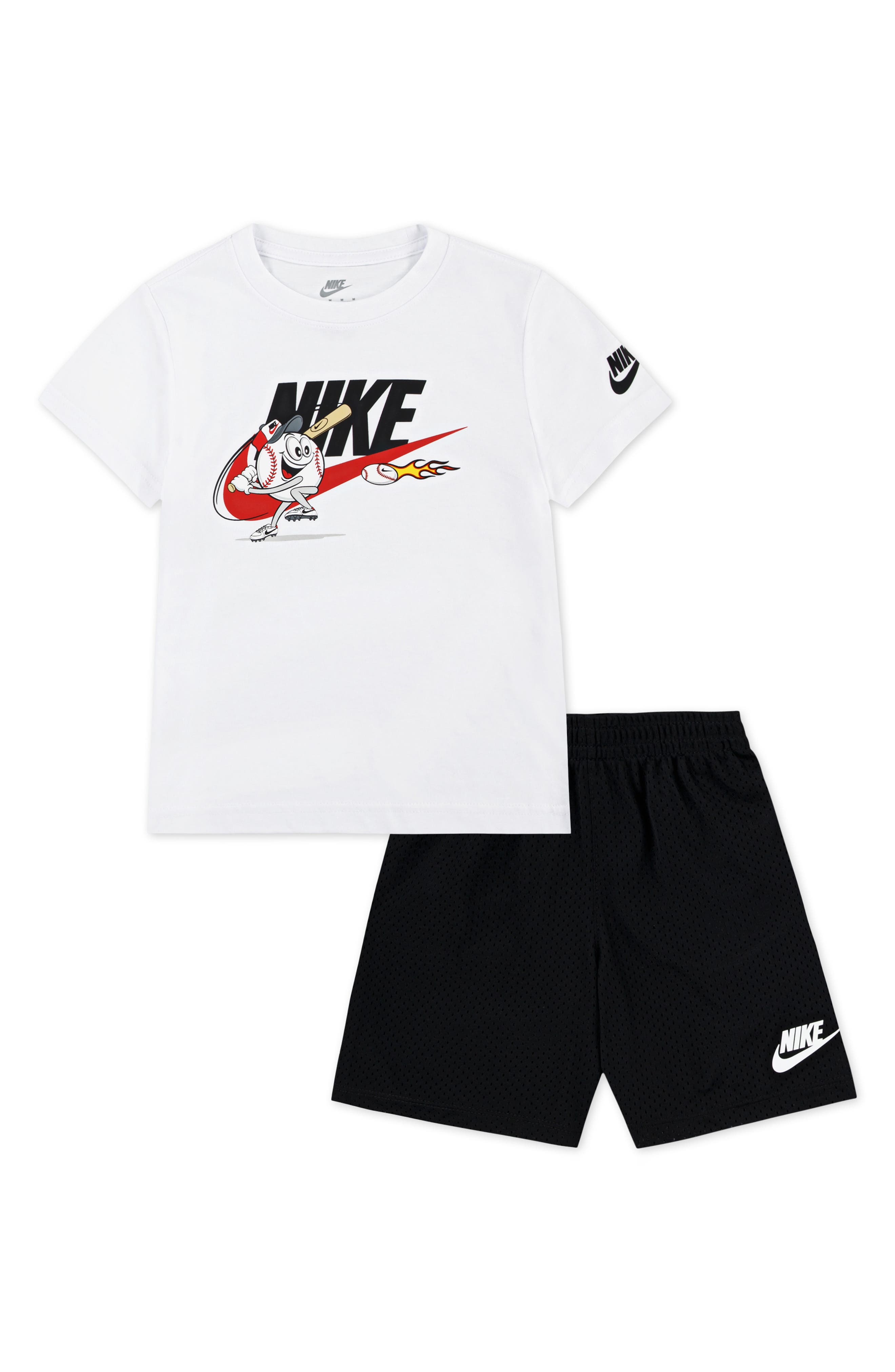 Nike Kids' Sportsball Logo Graphic T-Shirt & Mesh Shorts Set